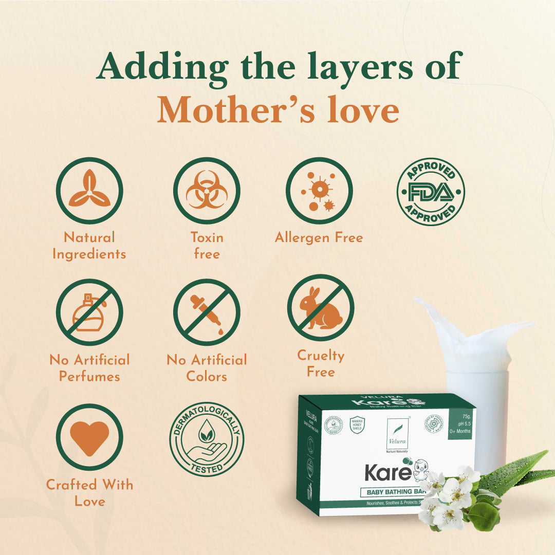 Velura Kare Baby Bathing Bar (75 gm)