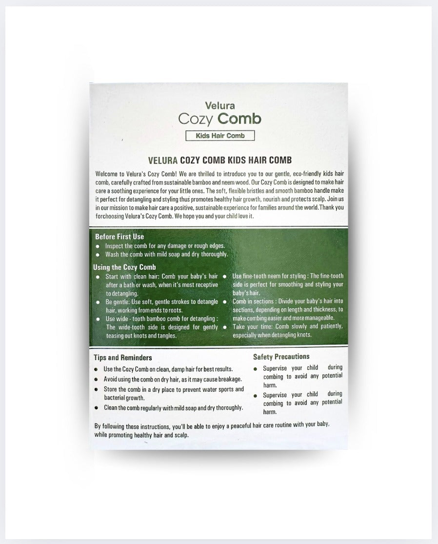 Velura Cozy Comb Kids Hair Comb