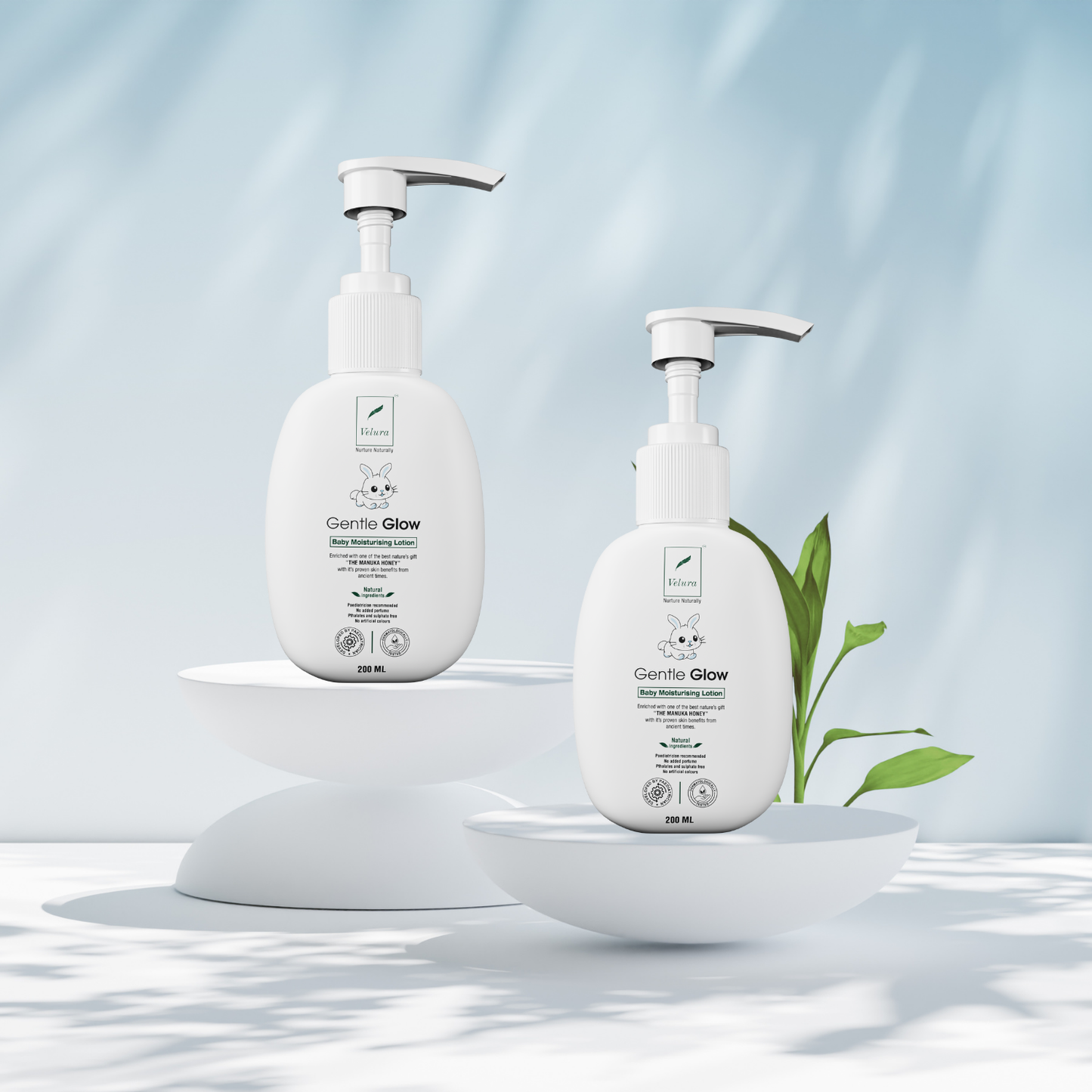 Velura Gentle Glow Baby Moisturising Lotion Pack of 2 (200 ml + 200 ml)