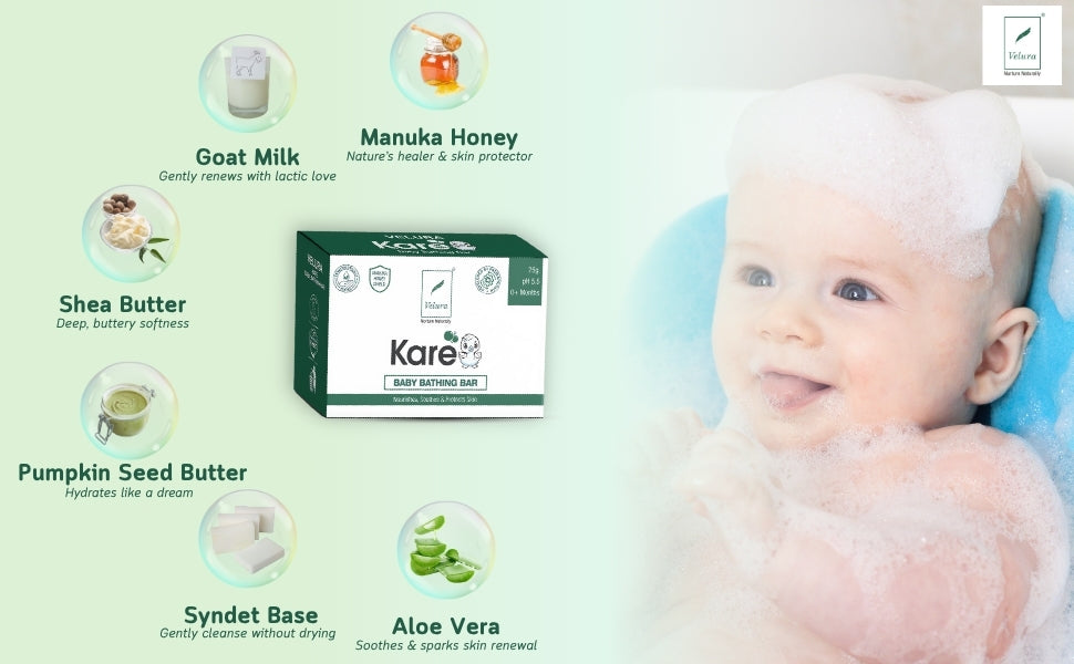 Velura Kare Baby Bathing Bar (75 gm)
