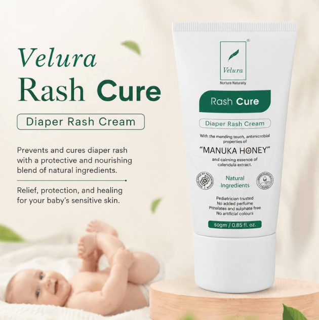 How Velura Rash Cure Diaper Rash Cream Protects, Soothes & Heals Baby Skin