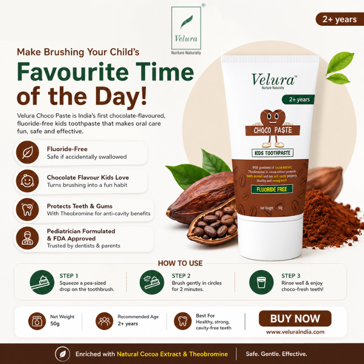 Make Brushing Fun (Not a Fight!) with Velura Choco Paste Kids Toothpaste