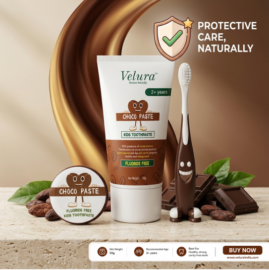 Best Chocolate Toothpaste for Kids (Fluoride-Free) | Velura Choco Paste India