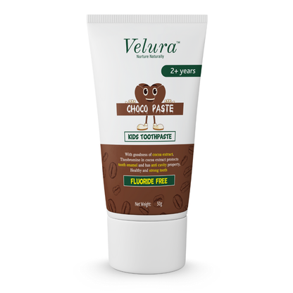 Velura™ Choco Paste Kids Toothpaste – Fluoride-Free (Chocolate Flavor, 50g)