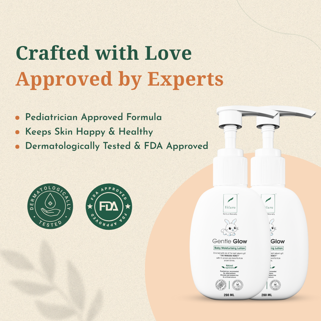 Velura Gentle Glow Baby Moisturising Lotion Pack of 2 (200 ml + 200 ml)