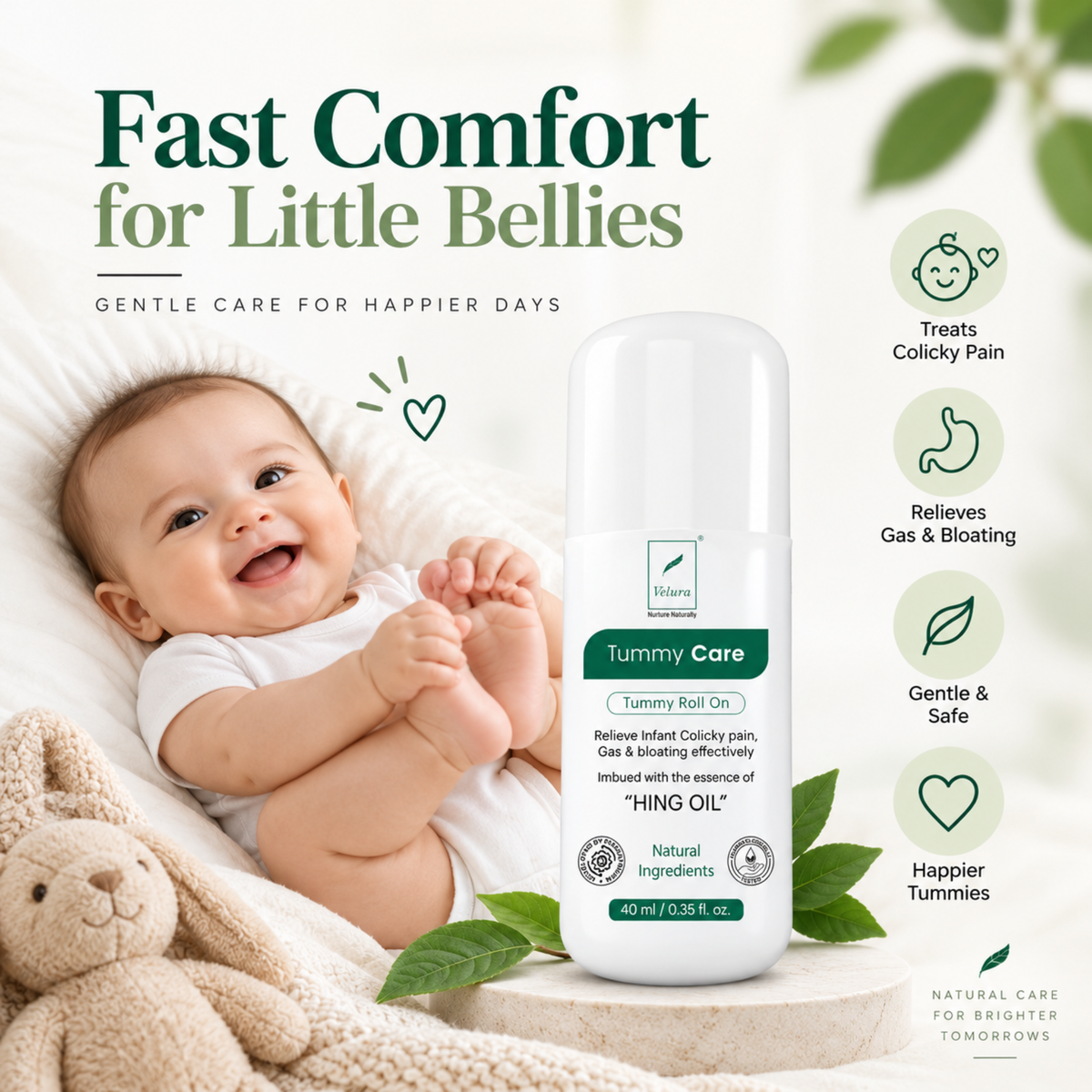 Velura Tummy Care Tummy Roll-On (40 ml)