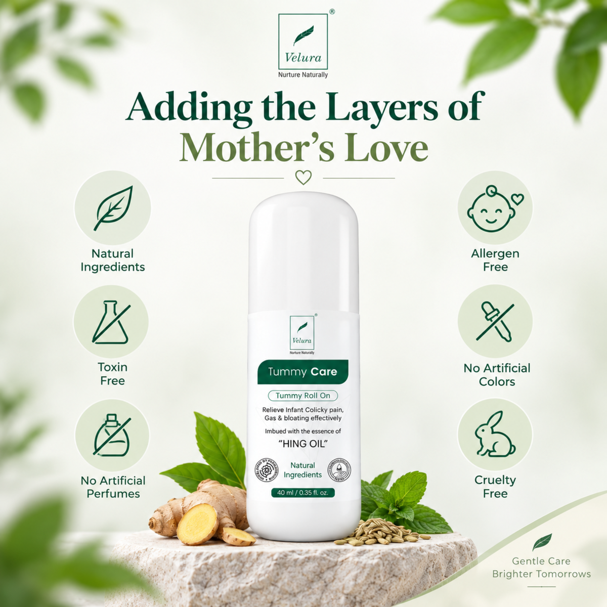 Velura Tummy Care Tummy Roll-On (40 ml)