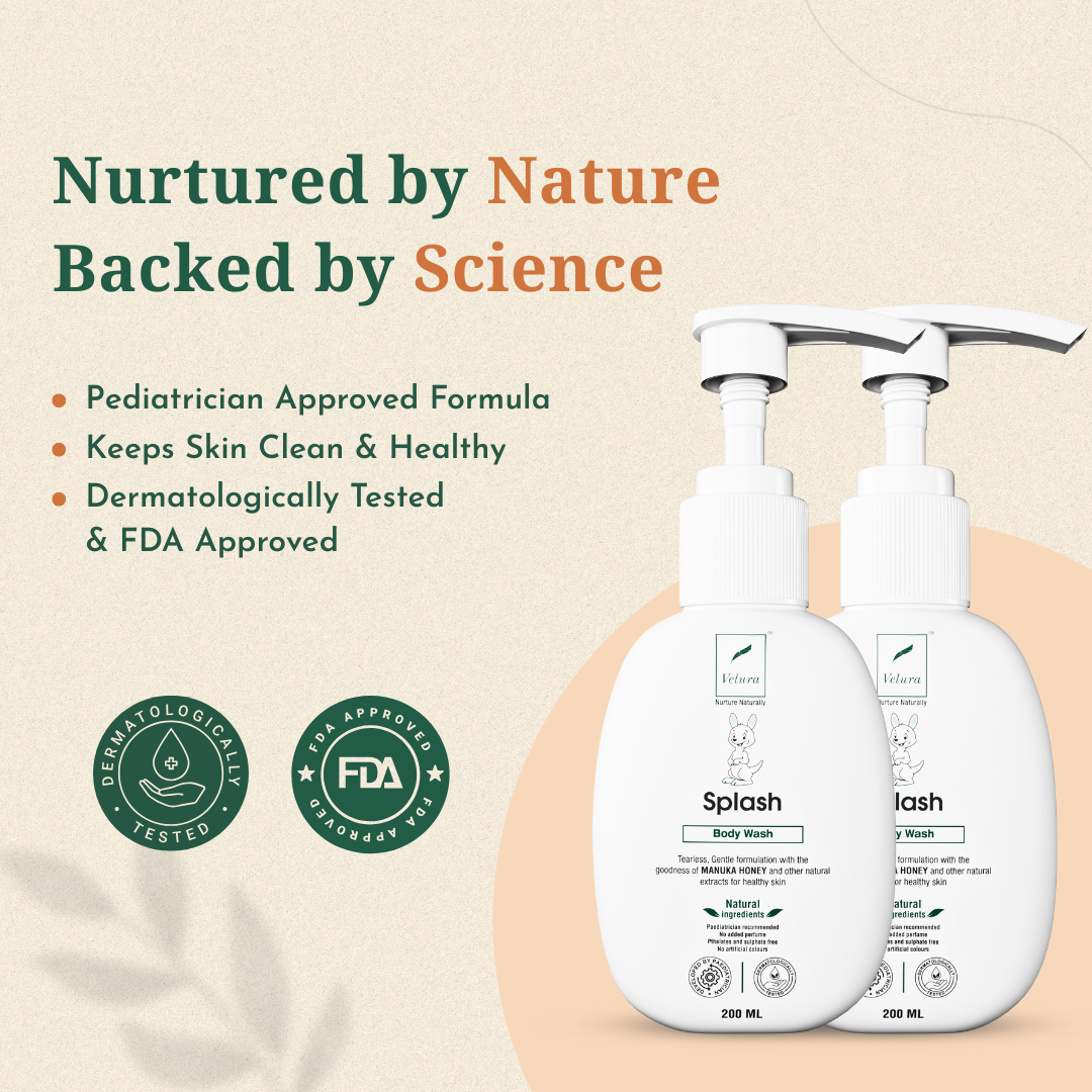 Velura Splash Baby Body Wash Pack of 2 (200 ml + 200ml)