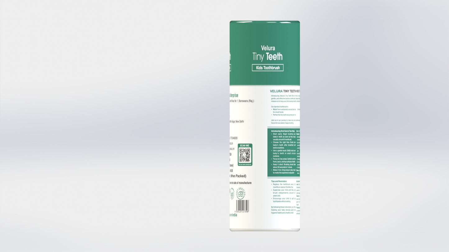 Velura Tiny Teeth Kids Toothbrush Pack of 6