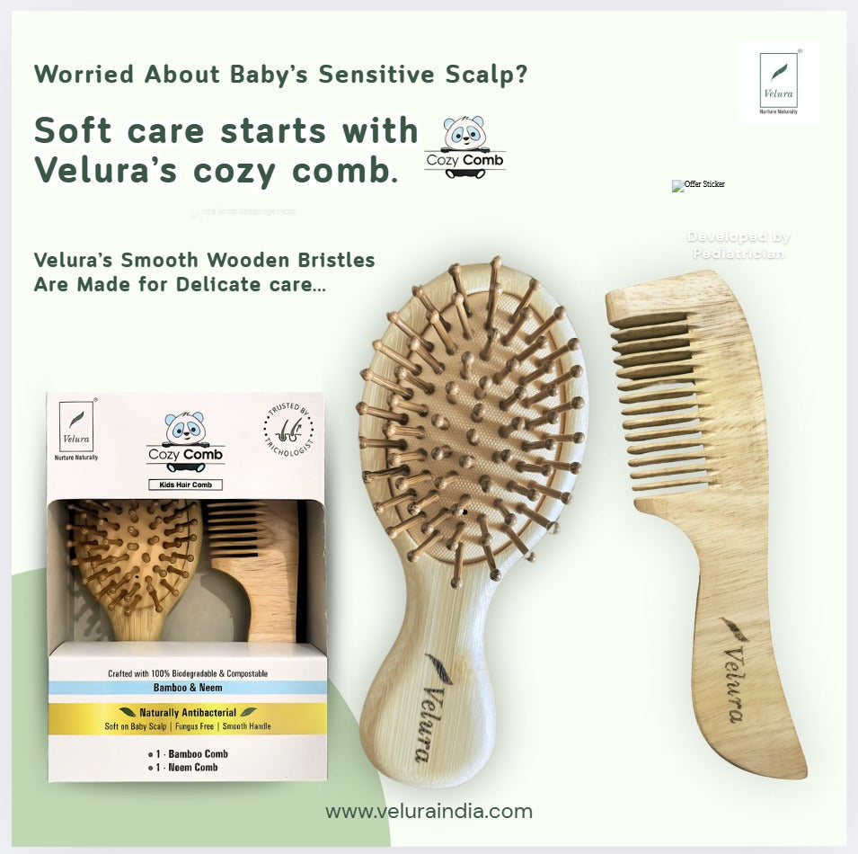 Velura Cozy Comb Kids Hair Comb