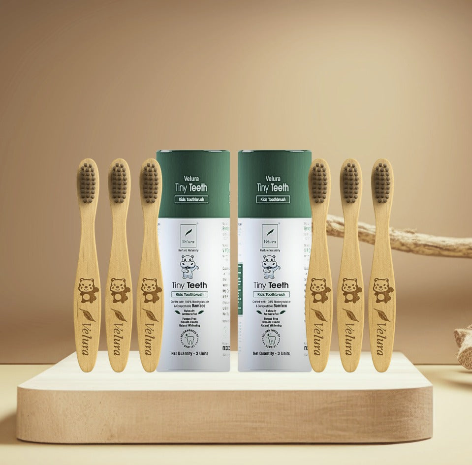 Velura Tiny Teeth Kids Toothbrush Pack of 6